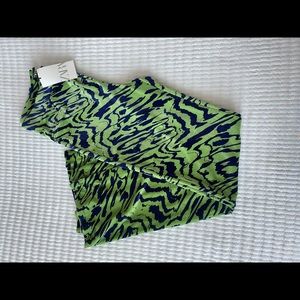 Groovy Green and blue velvet pants